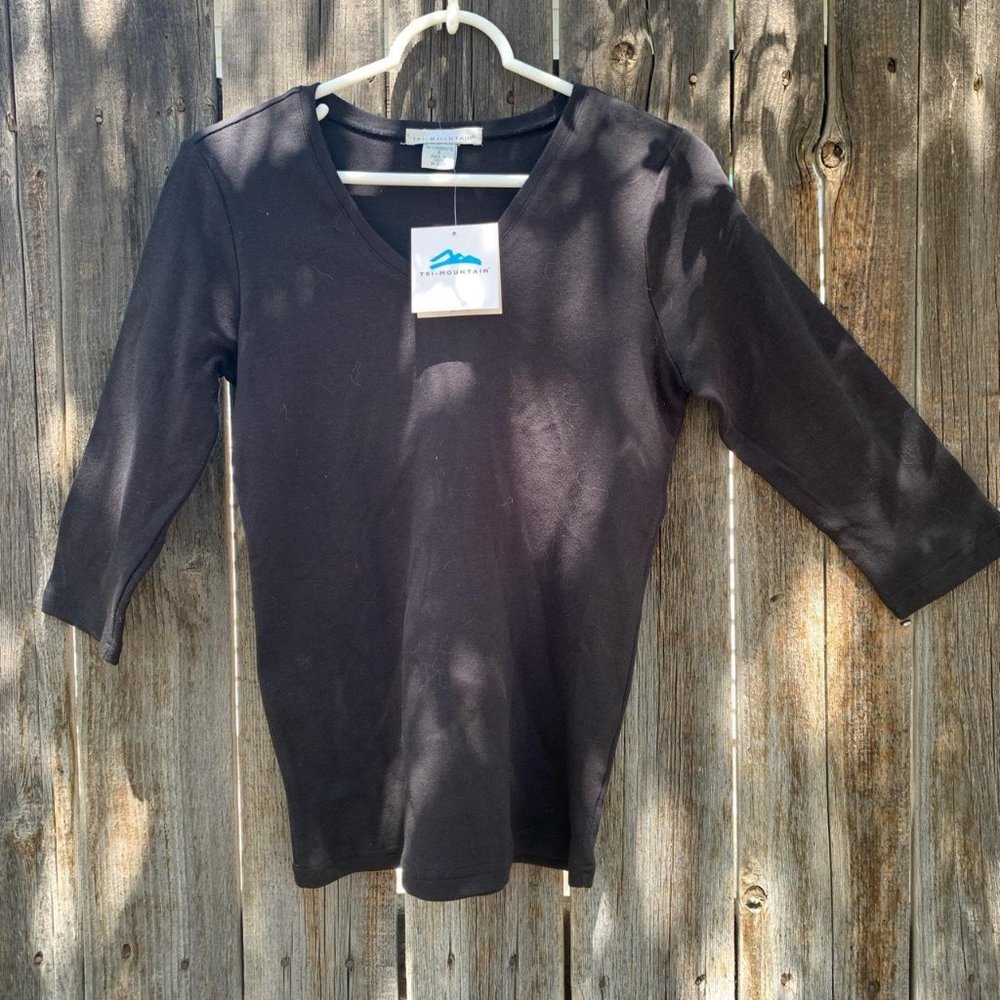 Black Tri-Mountain Shirt